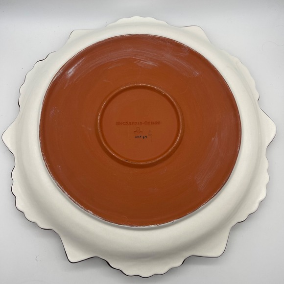 Rare! Chelsea Luster by MacKenzie Childs Extra Large Serving Platter 18.5" - Picture 7 of 8